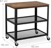 Relaxdays Rollwagen, 3 Ablagen, Industrial Design, HBT: Produktbild-Vorschau 4