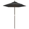 vidaXL Parasol avec mât en bois Anthracite 196x231 cm Voir les images du produit 1