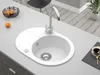 Granitspüle - Spülbecken - Küchenspüle - 58 x 42 cm - Weiß Produktbild-Vorschau 6