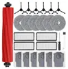 A collection of robot vacuum cleaner accessories laid out on a white background. Produktbild-Vorschau