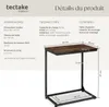 Table d’appoint CARDIFF 55,5x35x67cm - Bois foncé Voir les images du produit 6