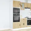 vidaXL Skrinky na sporák 2 ks Materiál na báze dreva dub Náhľad obrázku produktu 3