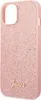A pink glitter phone case with a gold 'Guess' logo. Produktbild-Vorschau