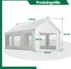 Carport 3x6m Partyzelt Festzelt Pavillon Gartenzelt Produktbild-Vorschau 7