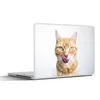 MuchoWow® Laptop Aufkleber Sticker Cover Katze - Zunge - Produktbild-Vorschau 1