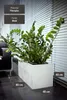 Vaso da fiori MAXI in fibra di vetro bianco 80x40x40 cm Anteprima dell’immagine prodotto 3