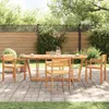 vidaXL Garten-Esstisch Oval 200x90x75 cm Massivholz Akazie Produktbild-Vorschau 2