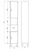 Mobile colonna bagno a terra bianco lucido h 198 cm | Easy Anteprima dell’immagine prodotto 2