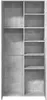 vidaXL Hoge kast, betonkleur, 80x35x180 cm, houtvezelplaat Productafbeelding-voorbeeld 7