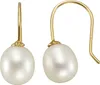 V Ohrhänger 585/- Gold 2,4cm gelb Perle weiß 360330172-1 Produktbild-Vorschau 1