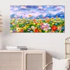 DEQORI Glasbild Echtglas 100x50 cm 'Blumenwiese und Berge' Produktbild-Vorschau 4