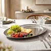 Vilde | Servierplatte Edelstahl Oval - 45x30 cm - Produktbild-Vorschau 2