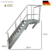 Scala di piano scala in acciaio 9 gradini altezza 171cm Anteprima dell’immagine prodotto 1
