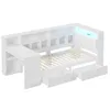 MODFU Lit avec Rangements 90x200 cm - Lit Simple avec Voir les images du produit 8