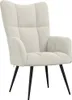 A single cream-colored armchair with black legs, shown from a three-quarter view against a white background. Náhled obrázku produktu