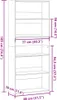 vidaXL Bücherregal Weiß 80x30x189 cm Holzwerkstoff Produktbild-Vorschau 7