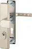 A close-up, studio shot of a door handle set with a keyhole. Produktbild-Vorschau