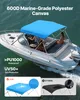SucceBuy Bimini Top Barca Tettuccio parasole Blu 3 archi Anteprima dell’immagine prodotto 2