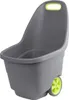 A gray garden cart with a green handle and green wheels, shown against a white background. Podgląd zdjęcia produktu