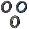 Three different colored tires for scooters are displayed against a white background. Produktbild-Vorschau