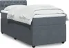 A single bed with bedding on a white background. Produktbild-Vorschau