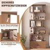 COSTWAY Boekenkast met deuren en 5 planken, roomdivider, Productafbeelding-voorbeeld 6