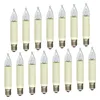 A collection of 15 candle-shaped light bulbs arranged in rows on a white background. Produktbild-Vorschau