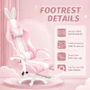 Ergonomischer Gaming Stuhl Rosa mit Fußstütze, Niedlicher Produktbild-Vorschau 7