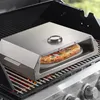 Edelstahl Pizzabox mit Pizzastein, Grillaufsatz für Gas- & Produktbild-Vorschau 3