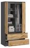 Kleiderschrank Antrazit/Wotan – 90 x 50 x 180 cm – 2 Produktbild-Vorschau 6