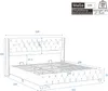 A technical drawing of a bed frame with dimensions and specifications. Náhled obrázku produktu