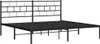 A black metal bed frame with a headboard is shown against a white background. Náhled obrázku produktu