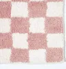 HOMESCAPES Rutschfeste Badematte rosa-weiß mit Produktbild-Vorschau 2