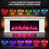 HOMAVO 50 pouces Cheminée électrique avec meuble 1000/2000 Voir les images du produit 8