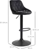 HOMCOM 2er-Set Barhocker, höhenverstellbarer Bistrohocker, Produktbild-Vorschau 3
