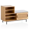 Garderobebank mit 120x75,5x40 cm, eiken decor, rotan Produktbild-Vorschau 5