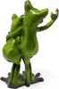A ceramic figurine of two green frogs hugging, with red accents on their toes. Produktbild-Vorschau