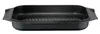 A black roasting pan with a ridged interior and handles on the sides, shown from a slightly elevated front-left angle against a white background. Náhľad obrázku produktu