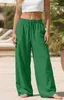 ASKSA Pantalon en lin pour femmes, modèle été, coupe Voir les images du produit 2