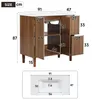 Szafka pod umywalkę Merax, 91 cm, z 2 szufladami, szafka Podgląd zdjęcia produktu 6