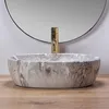 rea Waschbecken Beige Oval Lara Stone Sanitärkeramik, B Produktbild-Vorschau 5