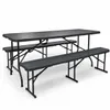 Rijoka pliable ensemble de meubles de jardin - aspect bois Voir les images du produit 1
