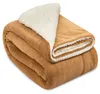 Beautissu Sherpa Decke Wohndecke Kuscheldecke Beige/Weiß Produktbild-Vorschau 1