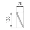 PROVISTON | Stuckleiste | Polystyrol | 70 x 136 x 2000 mm | Produktbild-Vorschau 3
