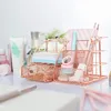 Roségoldener Schreibtisch-Organizer für Damen, Netzstoff Produktbild-Vorschau 4