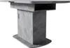 A 3D render of a gray dining table with a pedestal base and a rectangular top. Anteprima dell’immagine prodotto