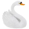 Pryskyřice simulace plovoucí bílé labutě Figurka Ornament Náhled obrázku produktu 4