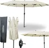 deluxe4home® XXL Doppelsonnenschirm 4,5 x 2,6m Creme I Produktbild-Vorschau 1