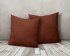 2er Pack Kissenbezug Kissenhülle 40x40 cm braun Uni Jersey Produktbild-Vorschau 2