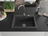 Mexen Elix lavello in granito a 1 vasca 600 x 500 mm, nero Anteprima dell’immagine prodotto 3